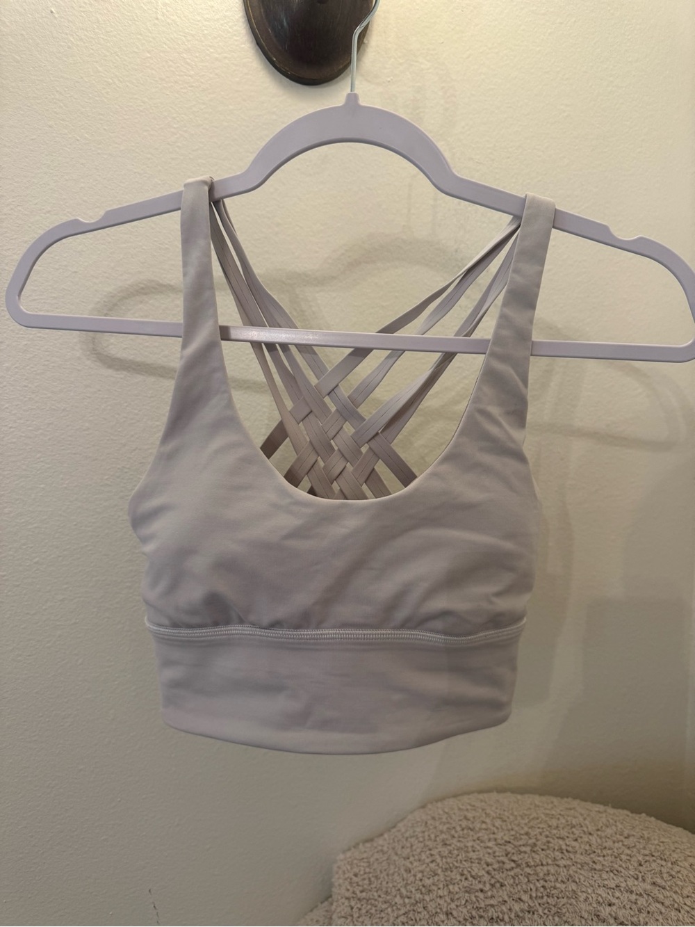 lululemon athletica white Strappy-Back Sports Bra